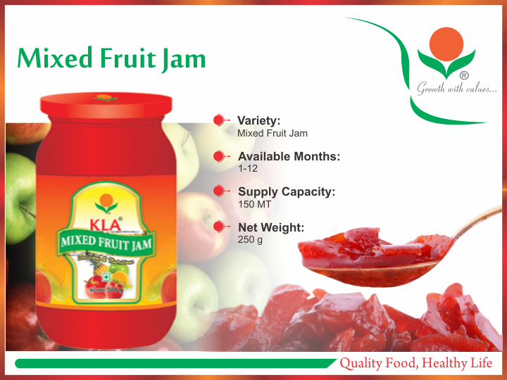 <p>Prepared from fresh fruits.</p>
<p>Available in 250 g</p>